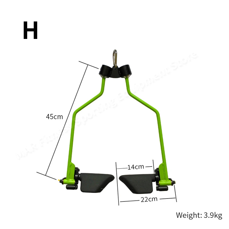 Fitness Lat Pull Down T-Bar Handle, Rowing Rotating V-Bar, Pulley Cable Machine Attachment Handle Grip, Gym Equipment Back Train