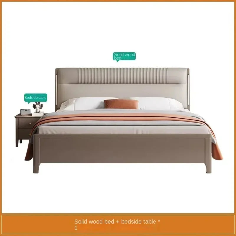 European Elegant Tall Bed Double Queen Pretty Bedroom King Frame Bed Luxury Lit Pliable Modern Camas De Dormitorio Furniture