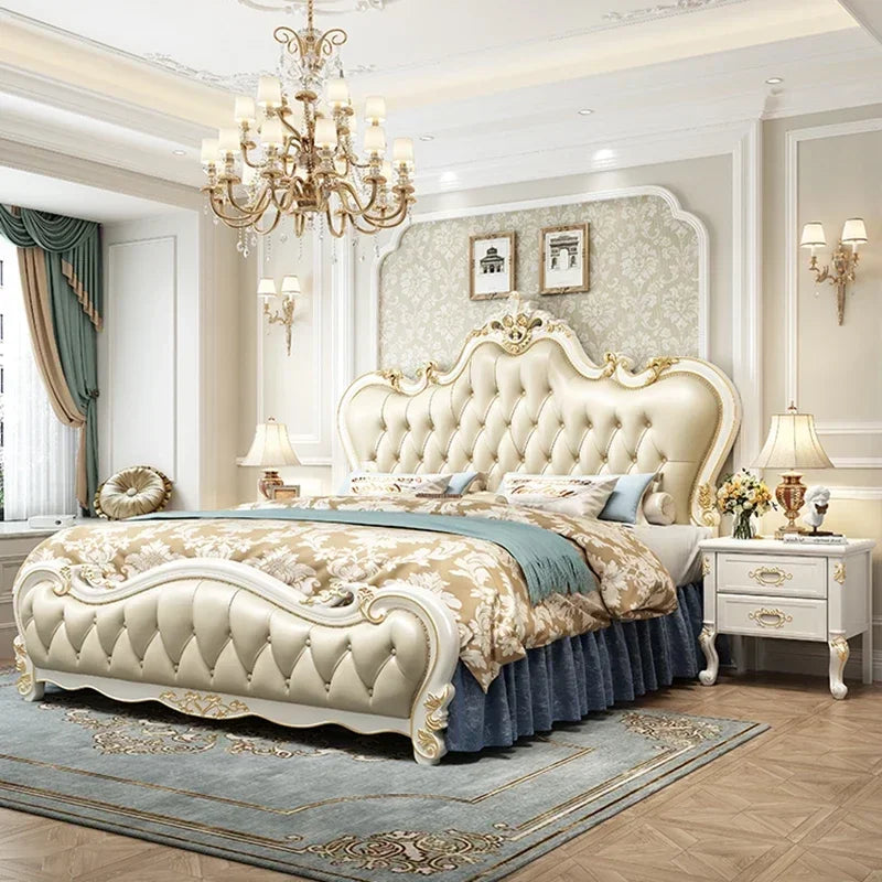Beauty Multifunctional Bed Bedroom Double Modern Luxury Design Girls Bed Princess Sleeping Platform Cama Lounge Suite Furniture