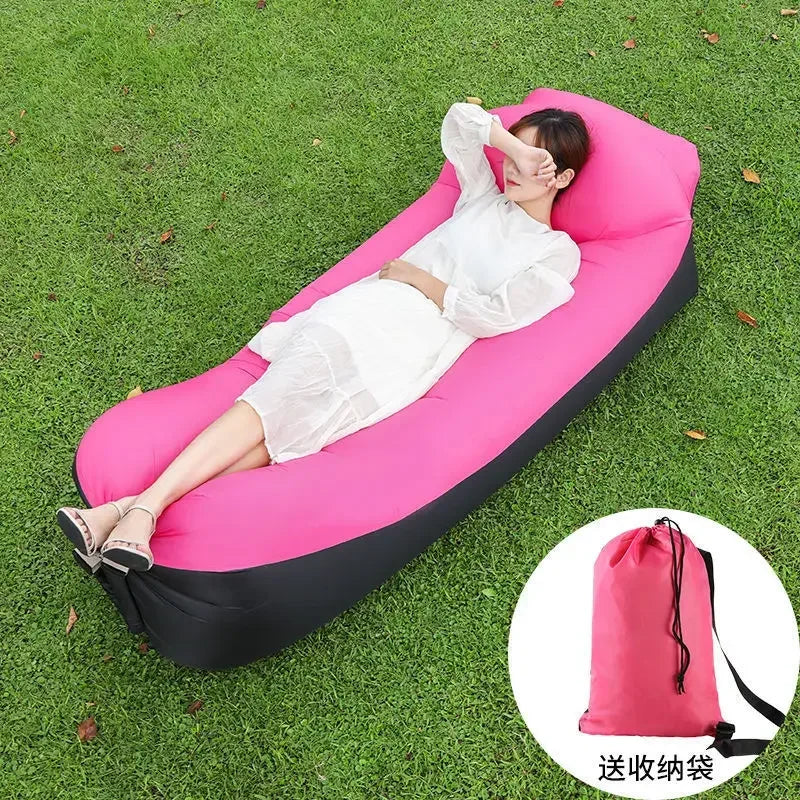 Trend Outdoor Products Fast Infaltable Air Sofa Bed Good Quality Sleeping Bag Inflatable Air Bag Lazy bag Beach Sofa 240*70cm.