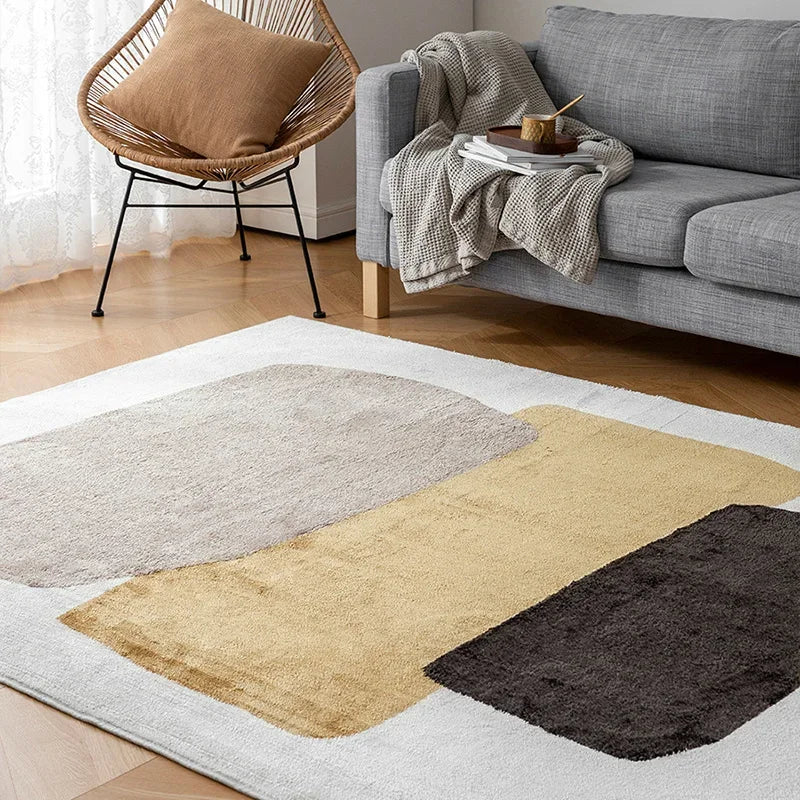 Living Room Carpet Simple Modern Geometric Abstract Art Rug Soft and Comfortable Bedroom Rugs Large Size Non-Slip Carpets السجاد