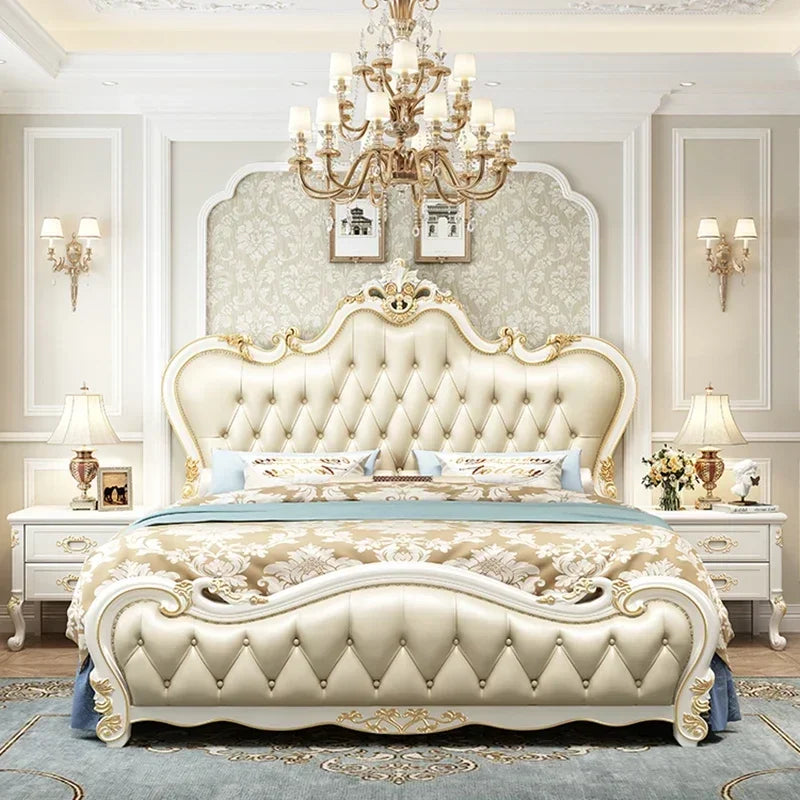 Beauty Multifunctional Bed Bedroom Double Modern Luxury Design Girls Bed Princess Sleeping Platform Cama Lounge Suite Furniture