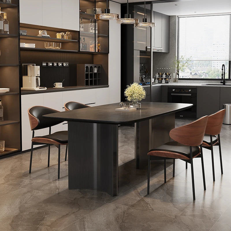 Salon Living Room Dining Table Party Rectangular Luxury Modern Dining Table Kitchen Salon Design Lounge Muebles Hotel Furniture