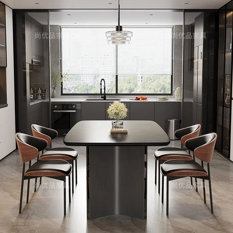 Salon Living Room Dining Table Party Rectangular Luxury Modern Dining Table Kitchen Salon Design Lounge Muebles Hotel Furniture