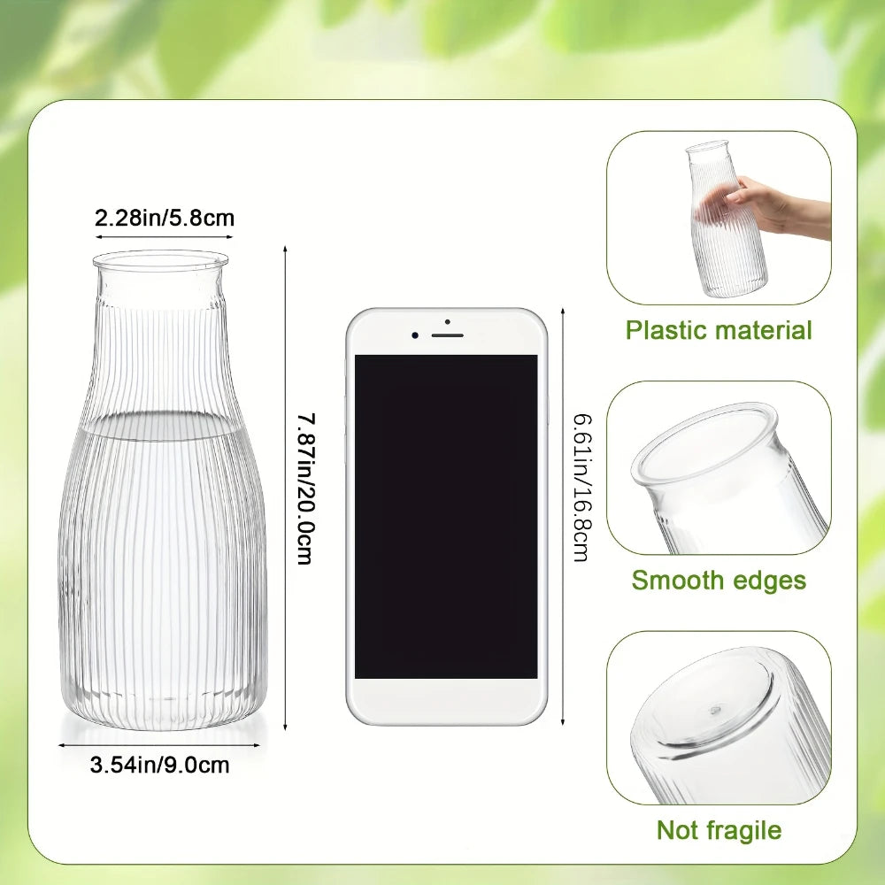 10pack tall vertical pattern vases, transparent vases, aesthetic decorative vases, diy florals flower arrangement crafts