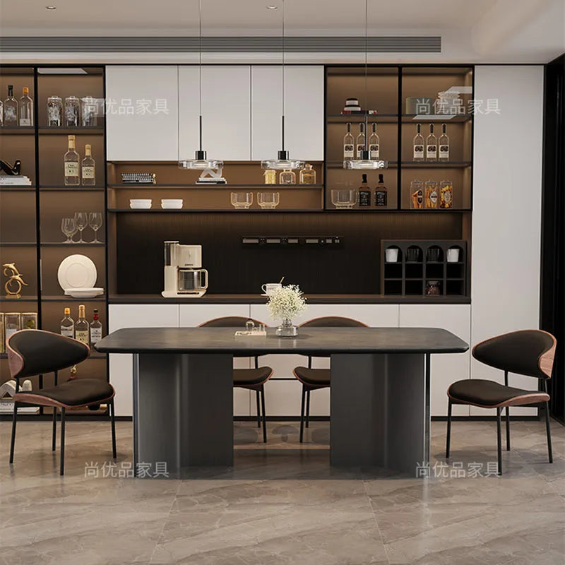 Salon Living Room Dining Table Party Rectangular Luxury Modern Dining Table Kitchen Salon Design Lounge Muebles Hotel Furniture