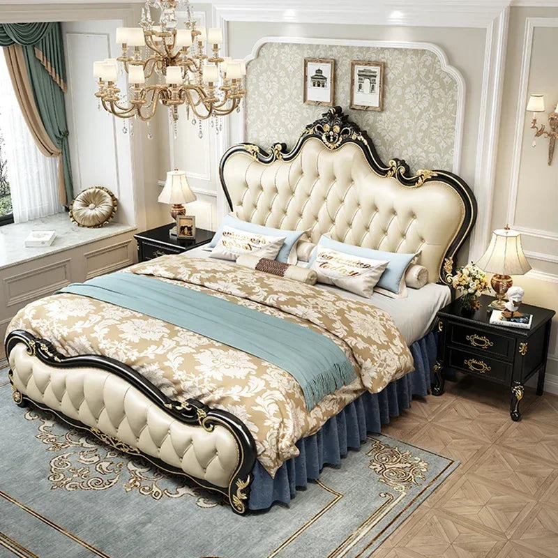 Beauty Multifunctional Bed Bedroom Double Modern Luxury Design Girls Bed Princess Sleeping Platform Cama Lounge Suite Furniture