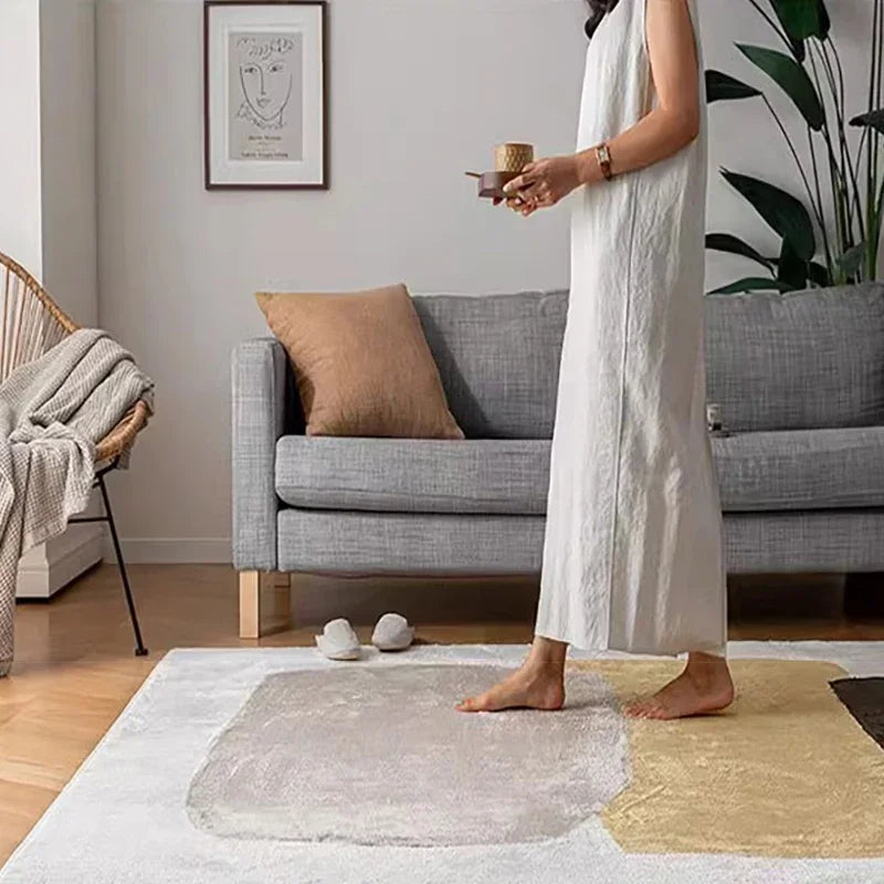 Living Room Carpet Simple Modern Geometric Abstract Art Rug Soft and Comfortable Bedroom Rugs Large Size Non-Slip Carpets السجاد