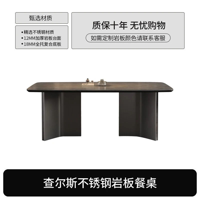 Salon Living Room Dining Table Party Rectangular Luxury Modern Dining Table Kitchen Salon Design Lounge Muebles Hotel Furniture