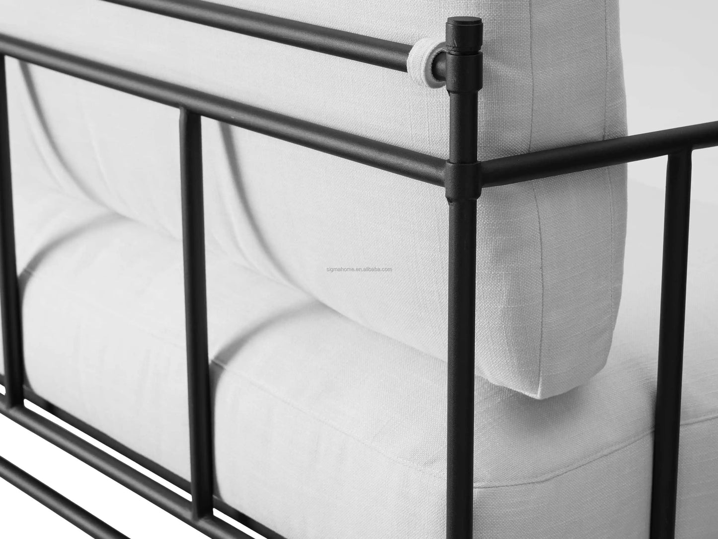 Modern European Style Aluminum Outdoor Sofa Upholstered Classical Outdoor Loveseat Sofa