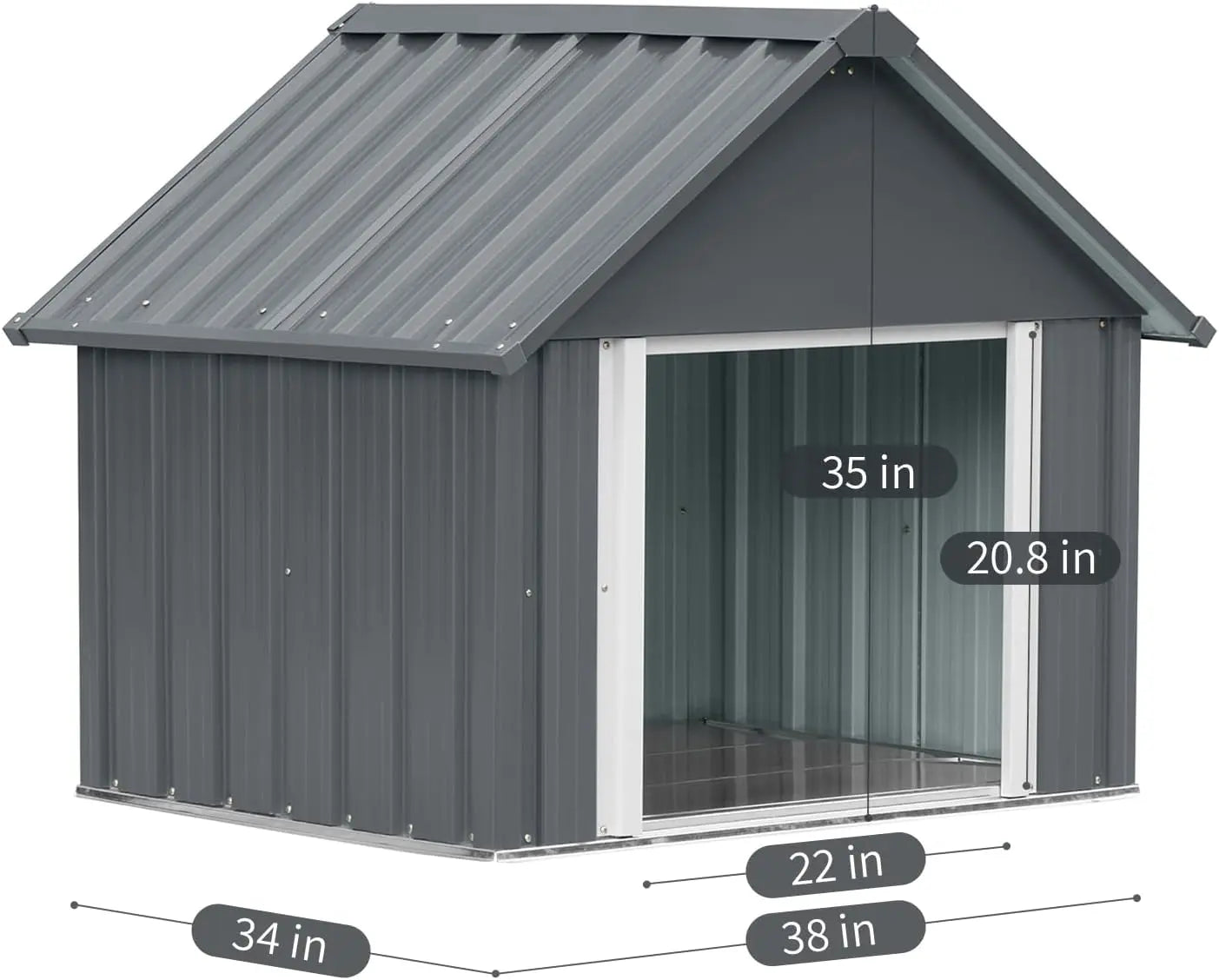 34 X 38 X 35 Inches Dog House, Indoor Outdoor Doghouse for Medium Large Dogs, Weatherproof Puppy Shelter Sturdy and Long-Lasting
