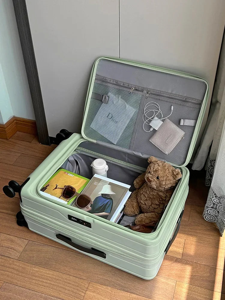 20 Inch Rolling Suitcase Travel Luggage Bag Carry On Luggage Lightweight PC Hard Shell Suitcases with Wheels for Weekender